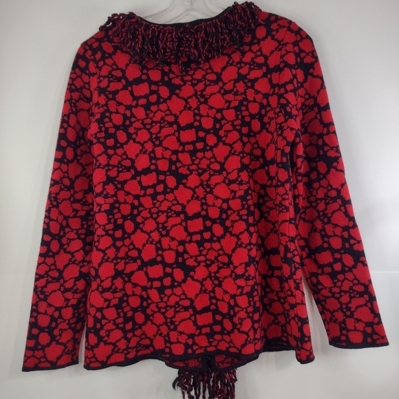 Ruby Rd.  women's Shag collar sweater, cardigan.  Size (M) - Picture 6 of 12